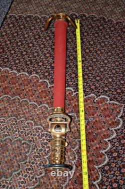 Antique Elkhart Brass CHIEF Double Handle Play Pipe Firehose Nozzle 36