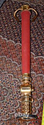 Antique Elkhart Brass CHIEF Double Handle Play Pipe Firehose Nozzle 36