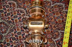Antique Elkhart Brass CHIEF Double Handle Play Pipe Firehose Nozzle 36