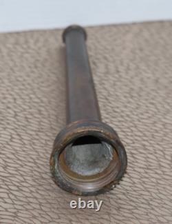 Antique Elkhart Brass Co. Firemen Industrial Bronze Firehose Nozzle