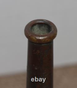 Antique Elkhart Brass Co. Firemen Industrial Bronze Firehose Nozzle