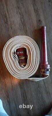 Antique Empire State Building Fire Hose 15 Nozzle Conrad Standpipe Co. Display