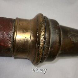Antique Eureka 30 wrapped Brass Corded Fire Hose Nozzle early 1900's