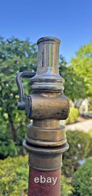 Antique Eureka Fire Hose Co. Dual Handle 31-1/2 Fire Hose Nozzle