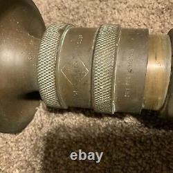 Antique FIREX Red Fire Hose Metal Spray Nozzle 20 1/2 Inches Long Engine Truck