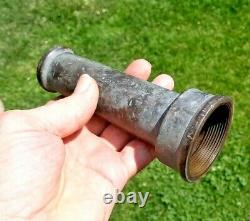 Antique FIRE HOSE NOZZLE 24 With Handles Brass Superb Patina 100-120 Years Old
