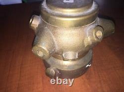 Antique Fire Cellar Nozzle Solid Brass AKRON 2.50 NH vintage firehose