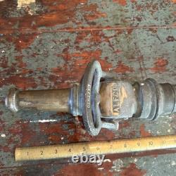 Antique Fire Hose Nozzle ALFCO American LaFrance Fire Engine Co Brass Vintage