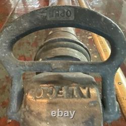 Antique Fire Hose Nozzle ALFCO American LaFrance Fire Engine Co Brass Vintage