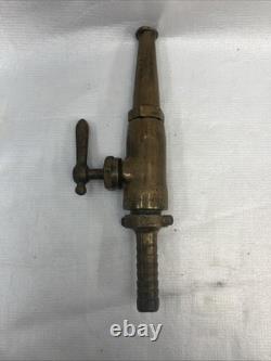 Antique Fire Hose Nozzle Foamite American LaFrance Fire Engine Co Brass Vintage