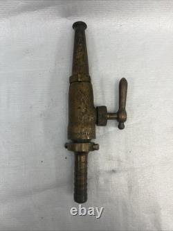 Antique Fire Hose Nozzle Foamite American LaFrance Fire Engine Co Brass Vintage