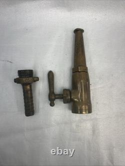 Antique Fire Hose Nozzle Foamite American LaFrance Fire Engine Co Brass Vintage
