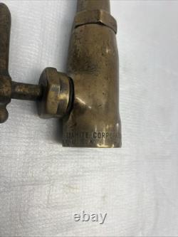 Antique Fire Hose Nozzle Foamite American LaFrance Fire Engine Co Brass Vintage