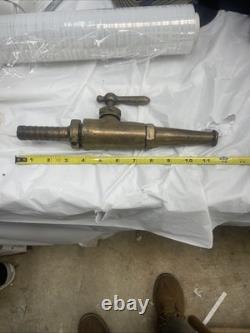 Antique Fire Hose Nozzle Foamite American LaFrance Fire Engine Co Brass Vintage