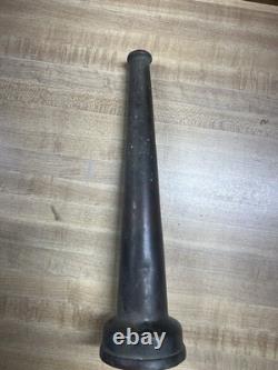 Antique Fire Hose Nozzle G. S. Wood Chicago IL Solid Brass / Bronze