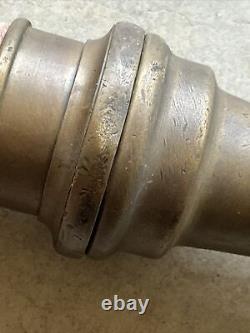 Antique Fire Hose Nozzle Solid Brass Hb Sherman Mfg Co