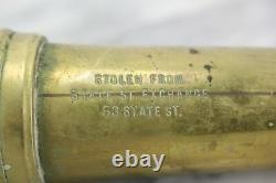 Antique Fire Hose Nozzle Stolen From State Street Exchange Boston, MA, 16