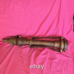 Antique Fire Nozzle- Brass Leather Fire Fighting Fire Truck