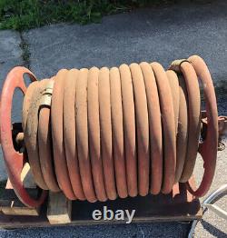 Antique Fire Truck Reel And Hose