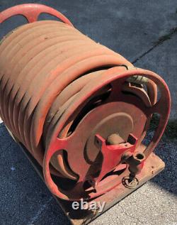 Antique Fire Truck Reel And Hose