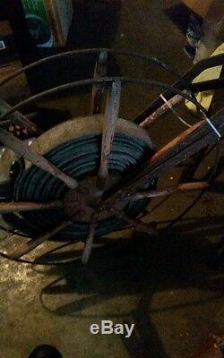 Antique Firefighter Wall Mount Fire Hose Wheel