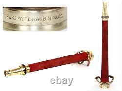 Antique Firefighters Firehose Nozzle, 30-inches long, Elkhart Brass