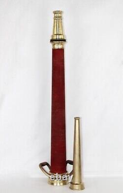 Antique Firefighters Firehose Nozzle, 30-inches long, Elkhart Brass