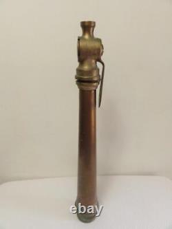 Antique Firefighting Equipment Solid Brass & Copper Fire Hose Nozzle J. &P. 26