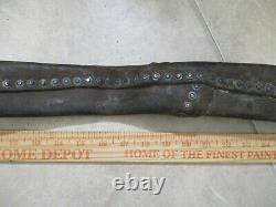 Antique Fireman Leather Riveted Fire Hose (3' Section)