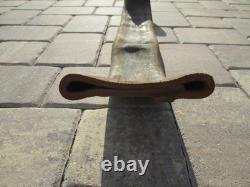 Antique Fireman Leather Riveted Fire Hose 3' Section (extremely Rare)