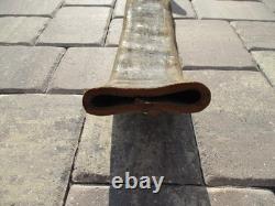 Antique Fireman Leather Riveted Fire Hose 3' Section (extremely Rare)