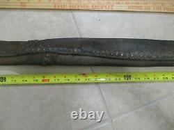 Antique Fireman Leather Riveted Fire Hose (5' Section)