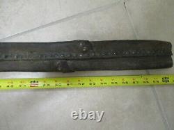 Antique Fireman Leather Riveted Fire Hose (5' Section)