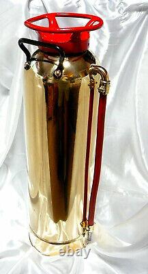 Antique Foamite Crusader All Brass Fire Extinguisher, Unsurpassed Restoration