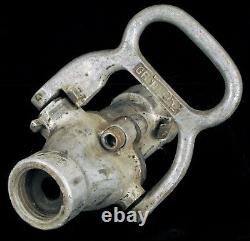 Antique Grinnell Flame-buster Heavy Brass Fire Dept Firefighting Hose Nozzle