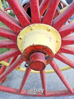 Antique Hand Drawn Fire Hose Transporter with Hose and nozzle