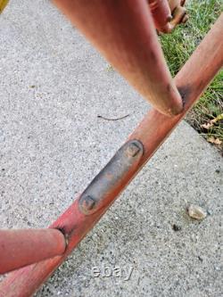 Antique Hand Drawn Fire Hose Transporter with Hose and nozzle