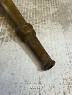 Antique Henry K Barnes Boston Brass Fire Hose Nozzle 16. With Shut Off Mint