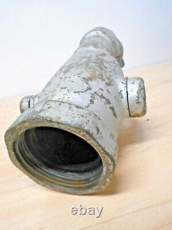 Antique Hollywood Sprinkler 3 Inlet BRASS WATERFOG BOAT NOZZLE FIRE FIGHTING
