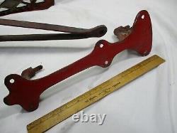 Antique JNO. C. N. Guibert Fire Hose Holder withWall Mount Fireman 1884 Red 27.5