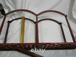 Antique JNO. C. N. Guibert Fire Hose Holder withWall Mount Fireman 1884 Red 27.5