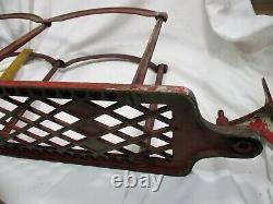 Antique JNO. C. N. Guibert Fire Hose Holder withWall Mount Fireman 1884 Red 27.5