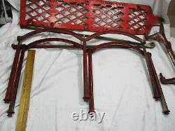 Antique JNO. C. N. Guibert Fire Hose Holder withWall Mount Fireman 1884 Red 27.5