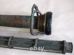 Antique Japanese TAISHO Era Copper Fire Hose Nozzle (Kensaki) Set of 2 Nozzles