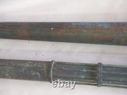 Antique Japanese TAISHO Era Copper Fire Hose Nozzle (Kensaki) Set of 2 Nozzles