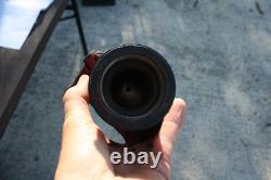 Antique La France Hyflo Leather Strap Fire Engine Nozzle Brass Unrestored