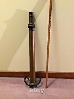 Antique Large Brass Fire Mans Nozzle 30 Really Nice Condition