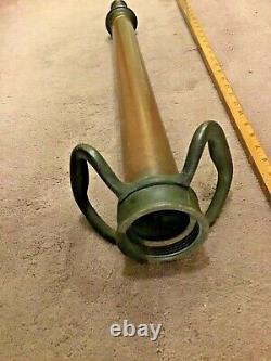 Antique Large Brass Fire Mans Nozzle 30 Really Nice Condition