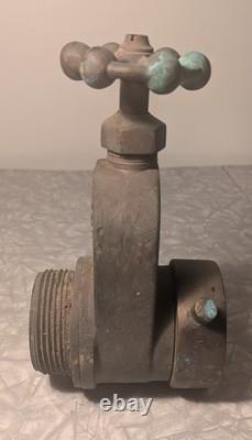 Antique M. D. Larkin Brass Fire Hydrant Gate Valve
