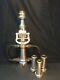 Antique Nickel / Brass Lafrance 21/2 In. Fire Nozzle With Darley Leather Handles